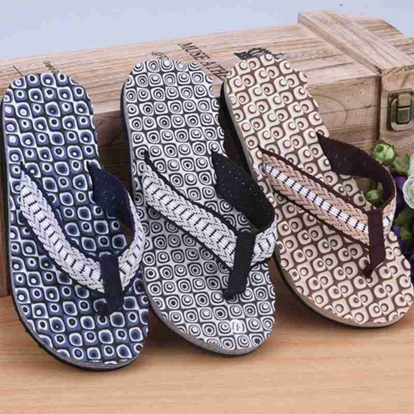 

summer new fashion men sandals flip flops casual outdoor camouflage massage flip-flops eva anti-slip slippers, Black