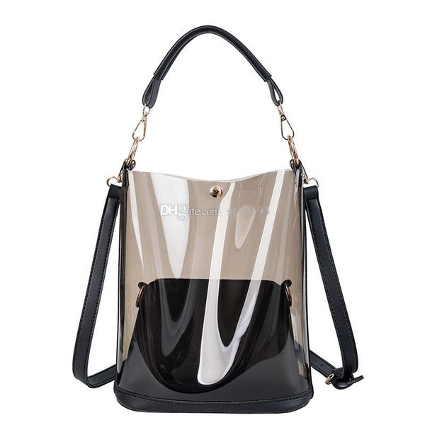 

new 2019 brand fashion luxury designer bags transparent bucket crossbody shoulder bags designer luxury handbags purses