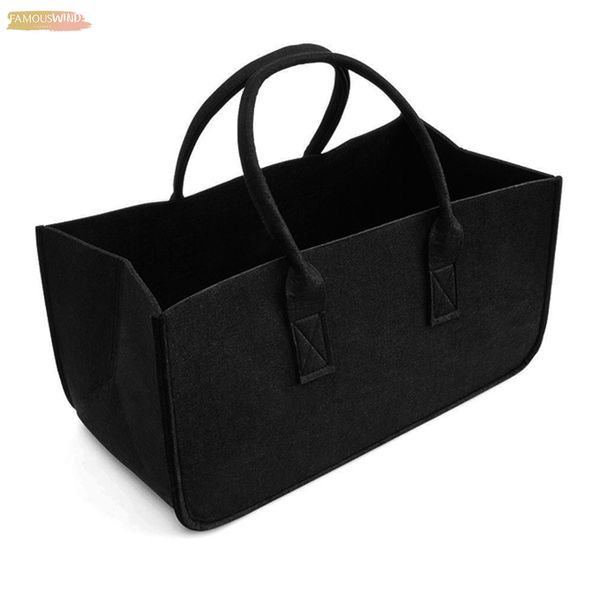 

felt bag black fireplace wooden bag felt basket fire wood pocket firewood basket felt newspaper stalls newspaper basket