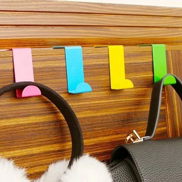 

2019 2pcs over door hook stainless kitchen cabinet clothes hanger organizer holder stainless steel