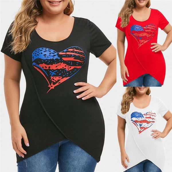 

summer beautiful girl heart printed short sleeve women tshirt casual plus size tees designers womens tees, White