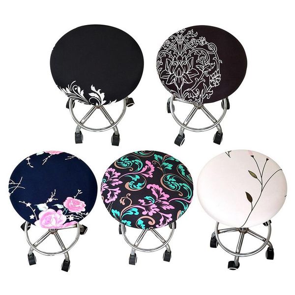 

round chair cover bar barbershop stool cover elastic seat home chair cushions sleeve bar stool slipcover