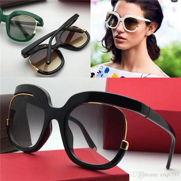 

популярные новые солнцезащитные очки 863 женщины дизайн большие очки специально разработанная круглая рамка высокая популярность благородный, White;black