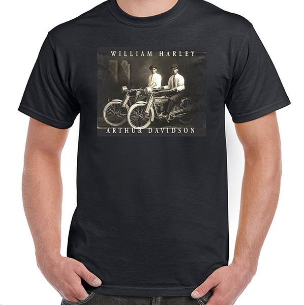 

William Harley Arthur Davidson на мотоциклах, футболка , Все размеры Nwt мужские 2018 Модный бренд ф