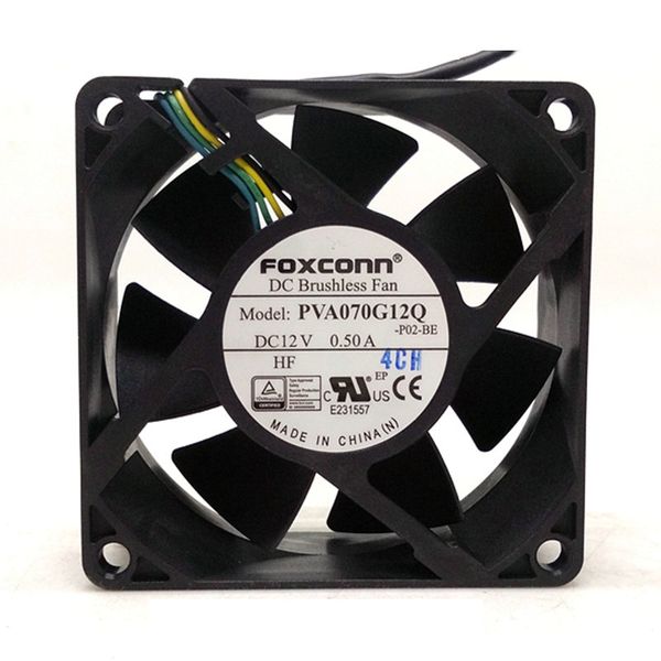 

original pva070g12q dc12v 0.50a 70x70x25mm 7cm 4lines computer cooling fan