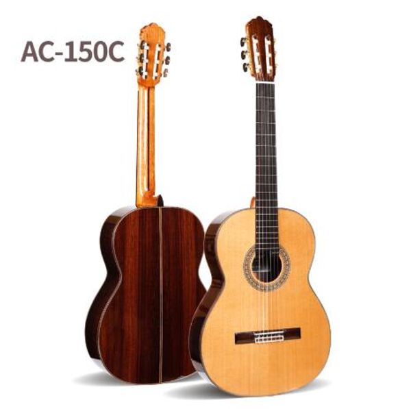 

professional handmade 39" full solid acoustic classical guitar with solid cedar solid rosewood body +original 30mm ,gloss