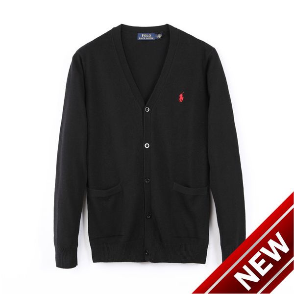 

n8kq brand designer polo cardigan sweater men's and women's clothing london new york chicago polo shirt men's button sweater, White;black