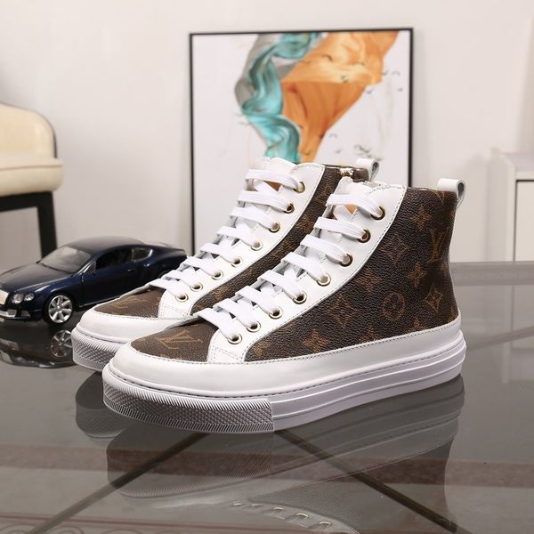 

2020 new sneakers high-shoes original luxury design men's sports boots casual shoes, Black