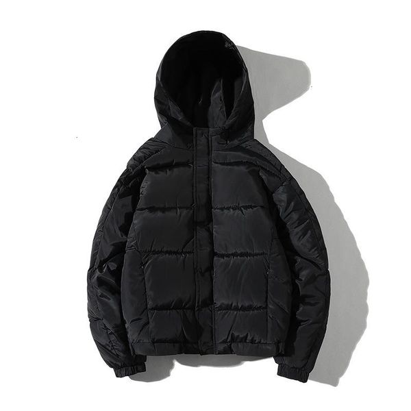 

зимние мужские 2019 мода с капюшоном мужской куртка жас мужская твердого жира jassen человек в зимнем парке, Black