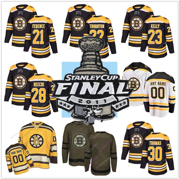 

2011 Stanley Cup Jersey Hockey Boston Bruins Andrew Ference Shawn Thornton Chris Kelly Mark Recchi Tim Thomas Zdeno Chara Man Woman Youth