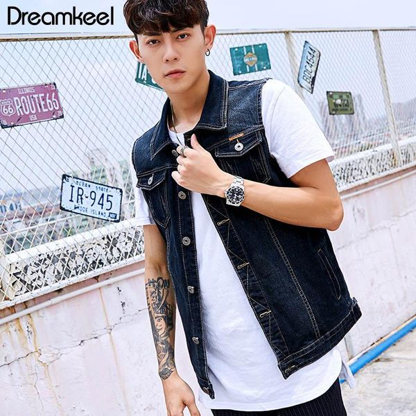 

man waistcoat plus size 8xl 7xl 6xl men denim vests men's sleeveless cowboy jackets male vintage retro casual vest chubby y, Black;white