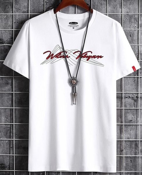 Mens Designer camisetas Simples roupa do verão Parabola Moda Men Cotton Casual camiseta Hip Hop dos homens T-shirt Tee Branco Preto Plus Size 6XL
