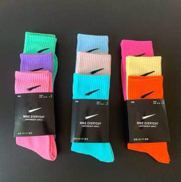 

women girls multicolor stocking high socks 2020 fashion autumn and winter socks pattern printing sports letter printing socks, Black;white