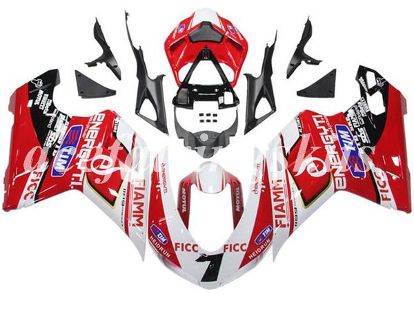 

4gifts new abs full fairings kit fit for ducati 848 1098 1198 1098s 1098r evo 2007 2008 2009 2010 2011 2012 custom red white blue