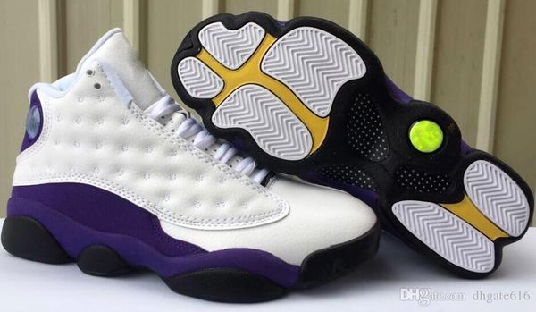 

mens jumpman 13 basketball shoes 13s melo laker rivals white purple bordeaux red aj13 air flights sneakers boots j13 for sale