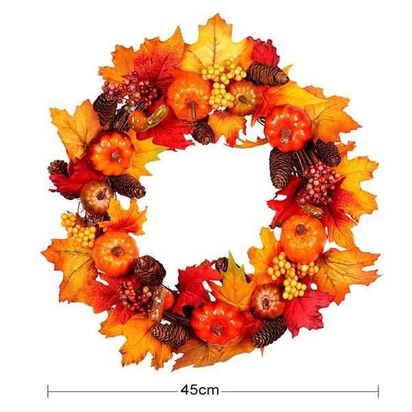 

45cm led christmas large wreath door wall ornament garland decoration plastic