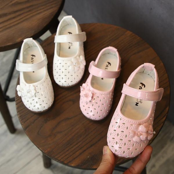 

toddler infant baby girls casual shoes sweet flower crystal hollow out princess shoes summer sandals 2020 new zapatillas, Black;red