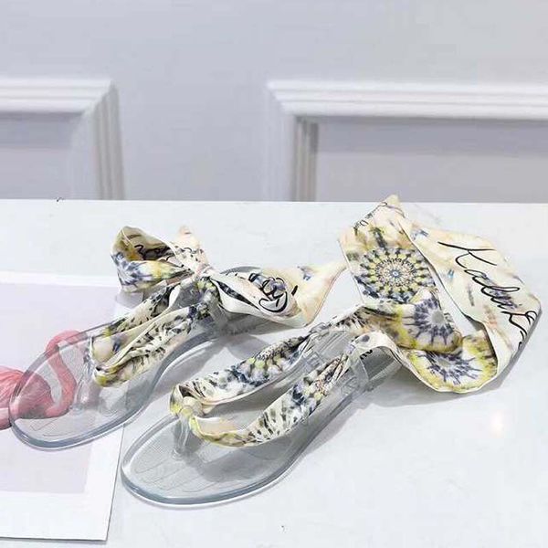 

the 2020 summer ribbon tied with a transparent soled sandal ribbon can be changed at will, Black