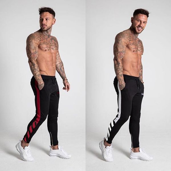 

ph-cyg912045 sweat pants fitness running entrenamiento pantalones deportivos pantalones transpirables slim beam zip guard pants 2020, Black