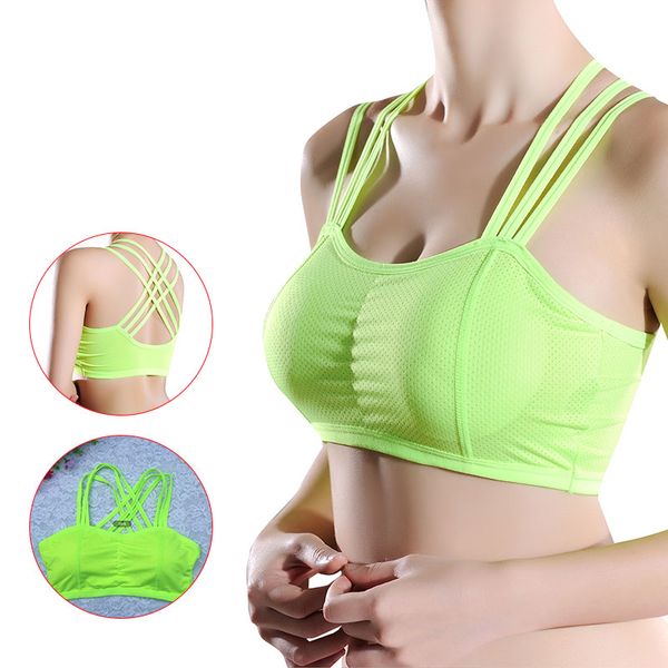 

soft underwear quick drying running seamless training yoga sport bra women padded vest fashion women bandage, White;black