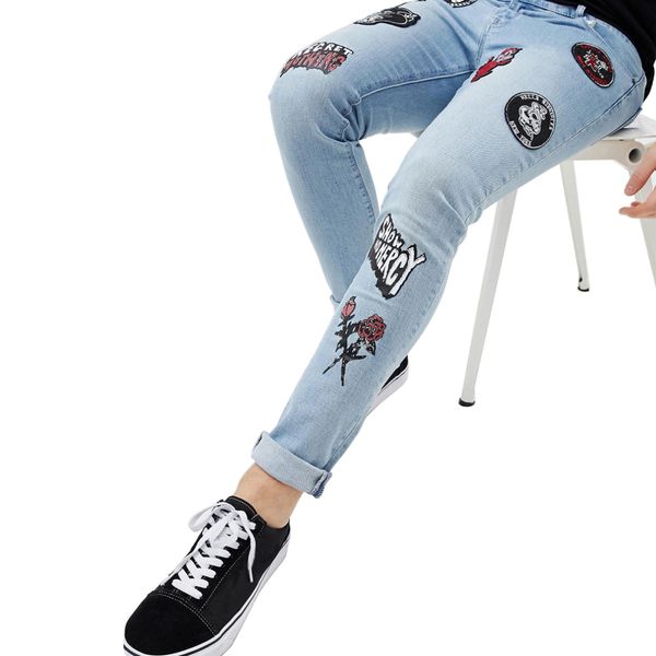 

fashion stretch men jeans hip hop skinny jeans for men y5770, Blue