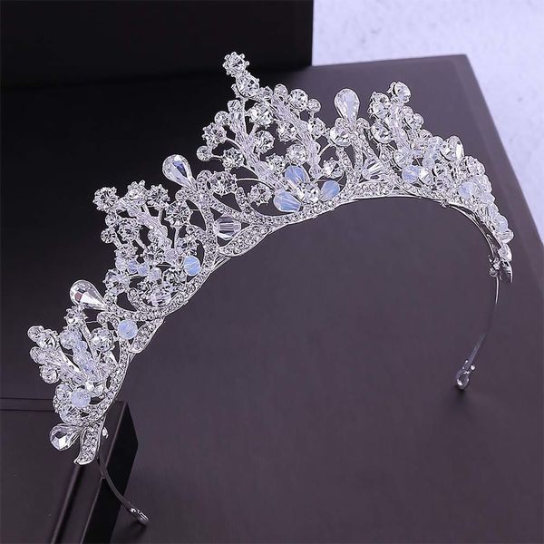 

baroque wedding bridal hair jewelry accessories crystal tiaras and crowns hairbands rhinestone princess diadem headpiece bh, Golden;white