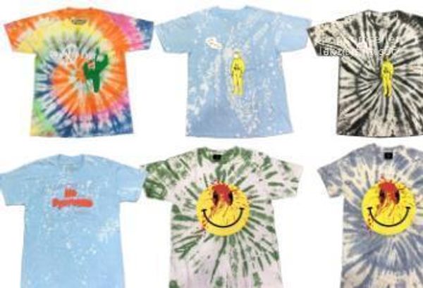 

die lit tour tshirts mens tie-dyed 1 t shirts summer fashion tour vegas shirt dover star tee playboi carti, White;black