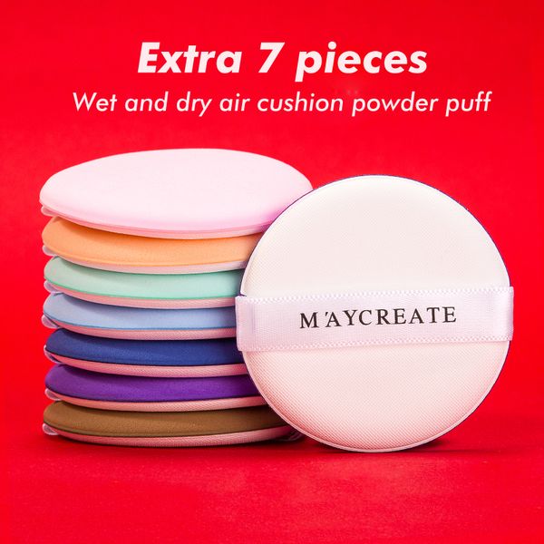

maycreate 7pcs/lot makeup air cushion puff concealer cosmetic sponge puff women facial foundation round sponge soft powder