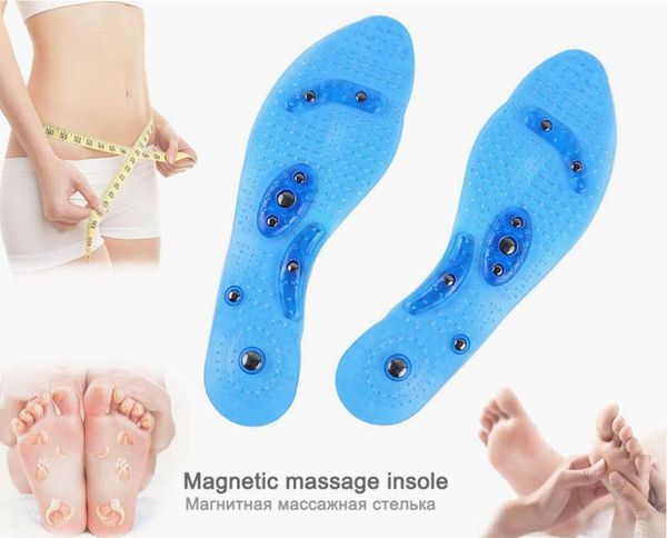 

magnetic massage shoe gel insoles feet slimming therapy health care for women men comfort pads foot care relaxation gifts, Black