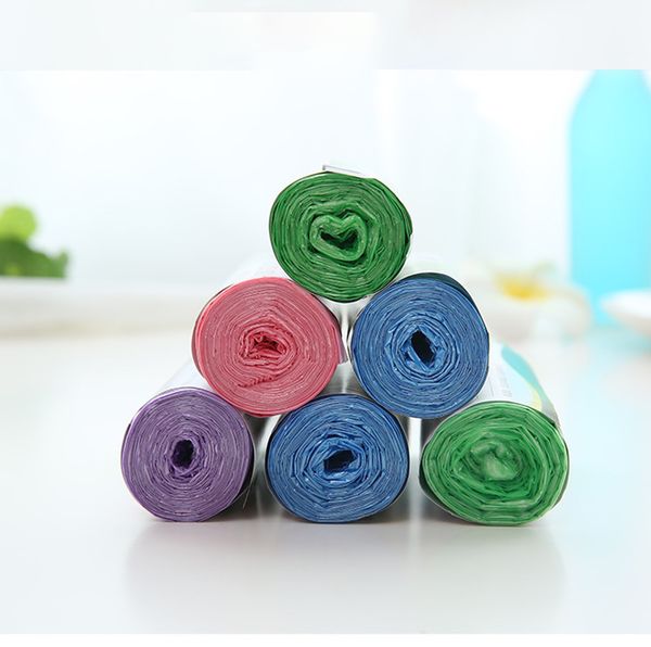 

бытовой одноразовый мусорный мешок 5 рулонов 100шт кухня хранения мусорных мешков пластиковые экологически чистые мусорные мешки мусорное ве, Silver