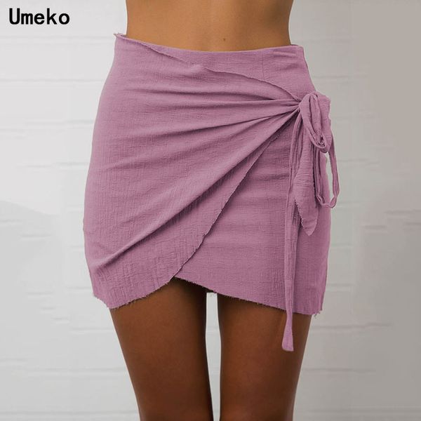 

summer women's short skirts high waisted mini skirt 2020 new fashion solid irregular casual asymmetrical skirt plus size, Black