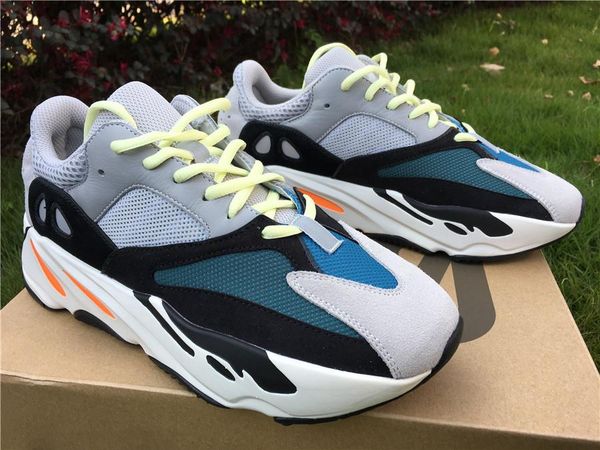 

топ аутентичные оригинал 700 wave runner b75571 kanye west мужчины женщины кроссовки сплошной серый мел белый сердечник черные кроссовки с к