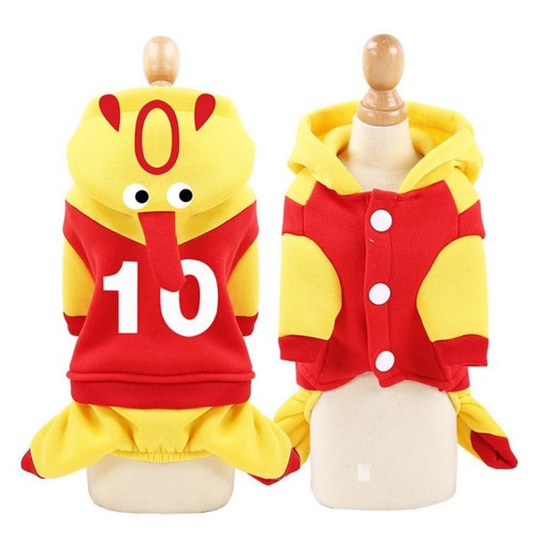 

winter autumn clothes for dogs chicken cosplay cotton down jacket hooded jumpsuit for small medium dogs puppy coat for winter