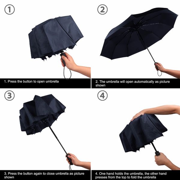 

wind resistant folding automatic umbrella rain women auto luxury big windproof umbrellas rain for men black coating parasol