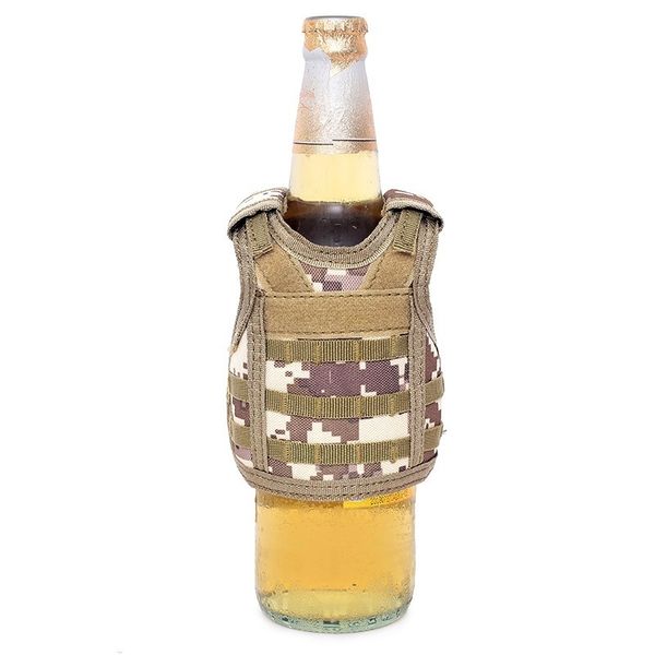 Military Mini Vest Bottle Cooler Wine Soda Beer Coozie Koozie Cover Mini Vest
