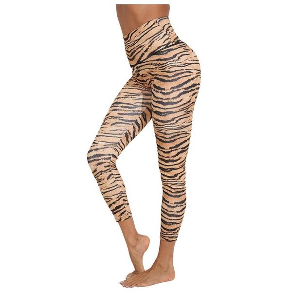

leopard print high waist hip push up leggings women new high elastic slim gym workout tight pants fitness clothing #t1g, Black