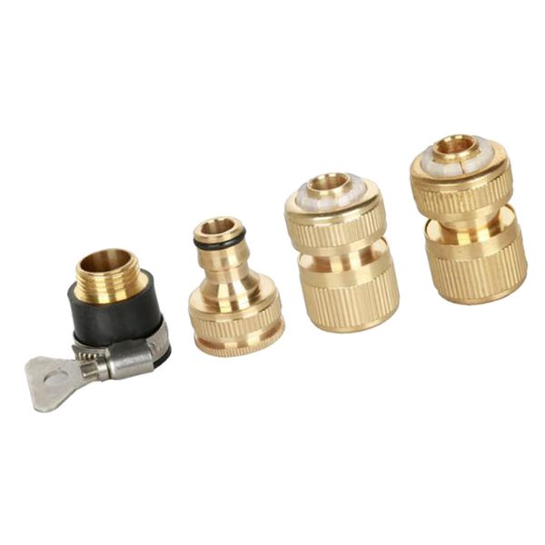 

4pcs/set garden hose quick connect solid brass fitting water hose connectors
