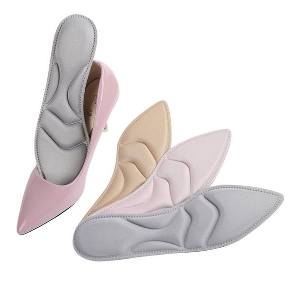 

4d sport sponge soft insole high heel shoe pad pain relief insert cushion pad shoes flat foot care massage comfort insoles, Black