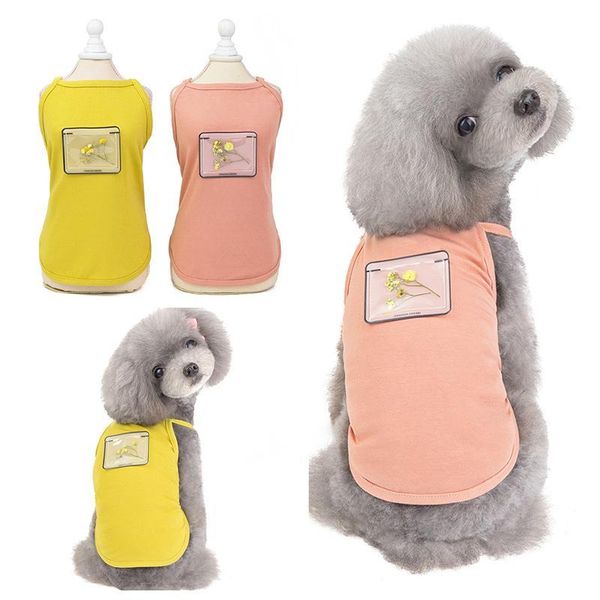 

pet dog clothes summer dog suspenders vest small dogs cats printing t-shirt soft breathable puppy princess vest for teddy bichon
