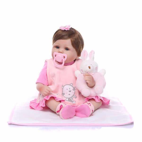 

bebe reborn new 18 inches 42cm silicone doll reborn baby kids toys girls gift bebe dolls brinquedos dolls xmas gifts for girls