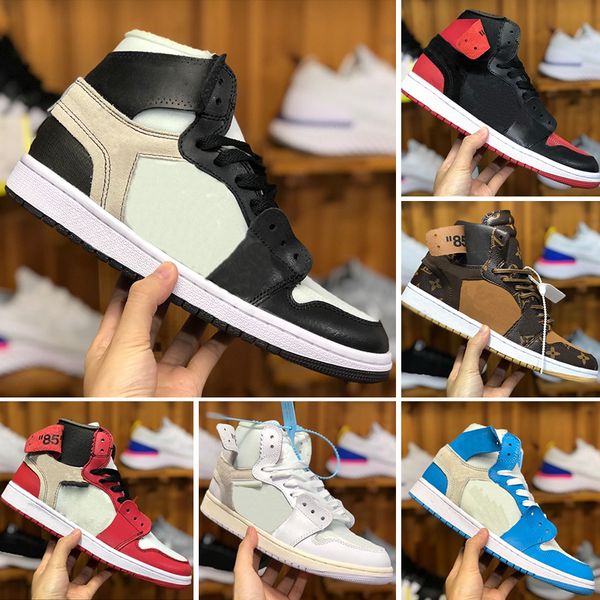 

2019 travis scotts x 1 high og mid basketball shoes royal banned bred black white toe men women 1s not for resale shoes