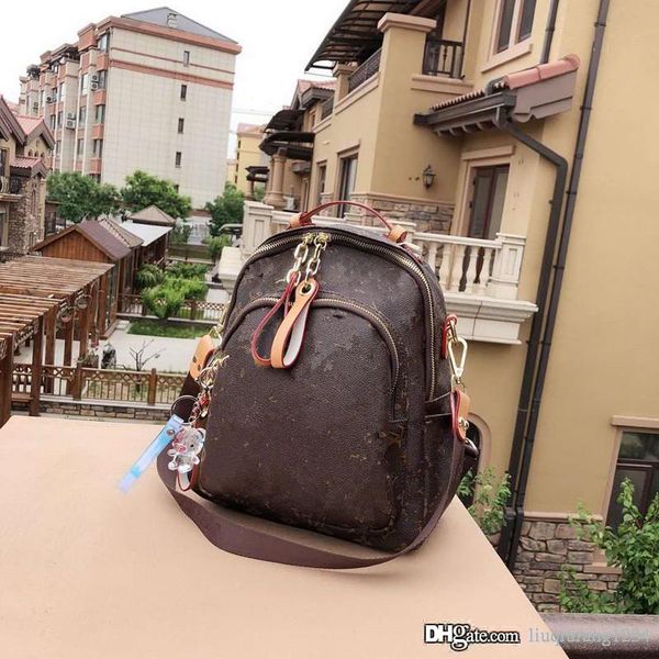 

school bags for teenage girls female europe and the united states of printed letters flower presbyopic ms soft leather shoulder backpack