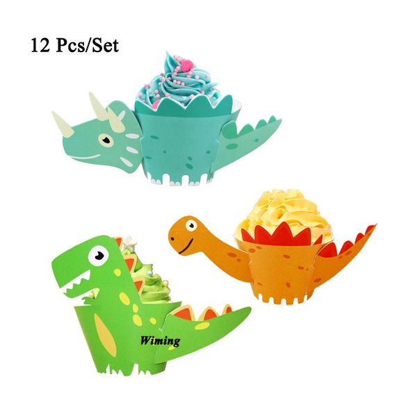 

dinosaur birthday cake wrappers animal birthday party supplies cupcake holder dinosaur party decoration cupcake wrapper
