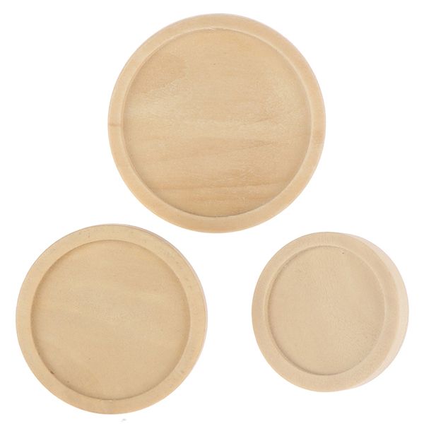 

10pcs 20/30/25mm diy wood round brooch base cabochon blanks trays with brooch stainless steel pins cameo cabochon base setting other event