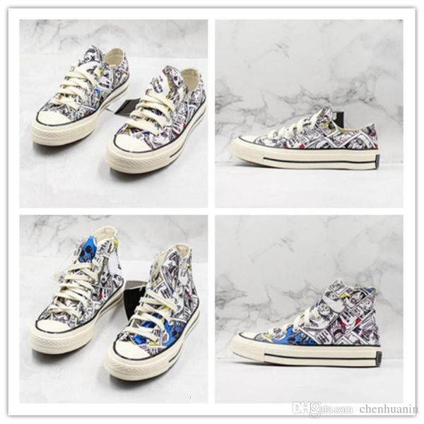

new arrival canv one piece caricature canvas 1970s shoes high/low cut men women sports sneakers casual skate shoes 36-44