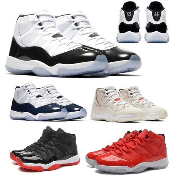 

2019 concord 11 bred 11s gym red ice blue space jam 11 midnight navy blue wholesale sneaker basketball shoes men with box