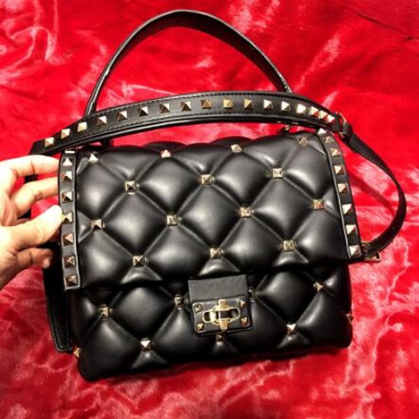 

роскошный известный дизайнерский бренд женщин овчины кожаные сумки высокого качества из натуральной кожи плеча сумки rivet посланника сумки