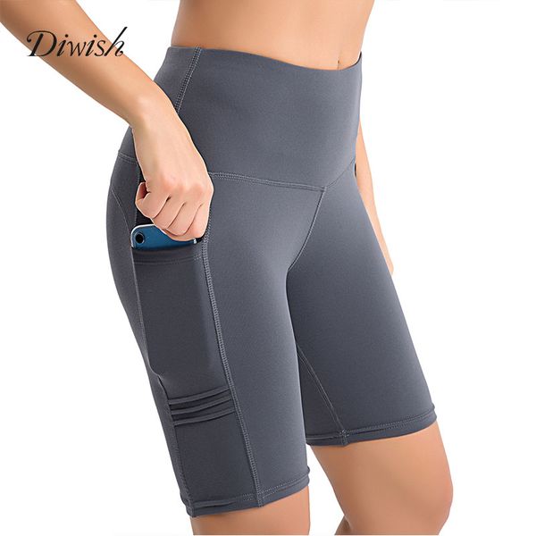 

diwish yoga shorts compression fitness shorts for women tight high waist elastic gym leggings workout women sport, White;red