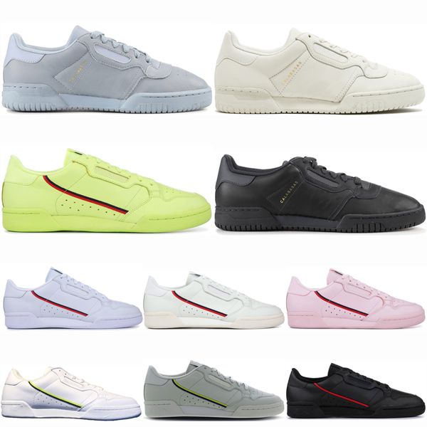 

Wholesale Calabasas Continental 80 Casual shoes Powerphase Kanye West Aero Blue Cloud White Core Black Grey Men women Sports Sneaker Shoes