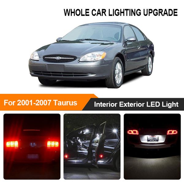 

белый красный автомобиль лампы внешний интерьер led свет для 2001 2002 2003-2007 taurus обратный тормоз стояночный сигнала поворота